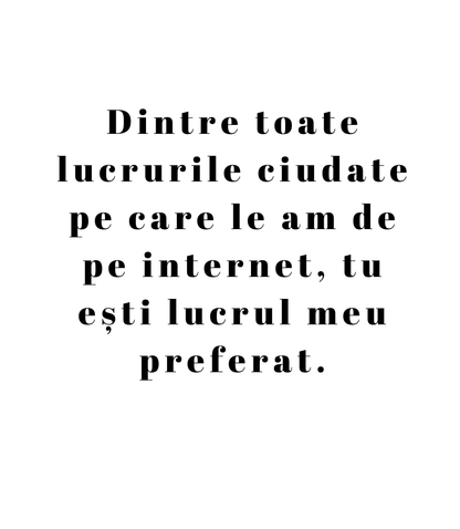 Designul etichetei lumânării Kiskedves cu textul „Dintre toate lucrurile ciudate pe care le am de pe internet, tu ești lucrul meu preferat.”