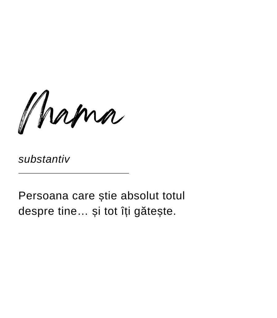 Designul etichetei lumânării Kiskedves sub formă de definiție de dicționar: „Mama, substantiv – Persoana care știe absolut totul despre tine… și tot îți gătește.”