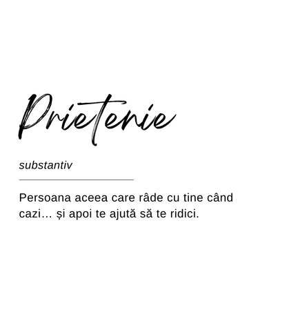 Designul etichetei lumânării Kiskedves sub formă de definiție de dicționar: „Prietenie, substantiv – Persoana aceea care râde cu tine când cazi… și apoi te ajută să te ridici.”