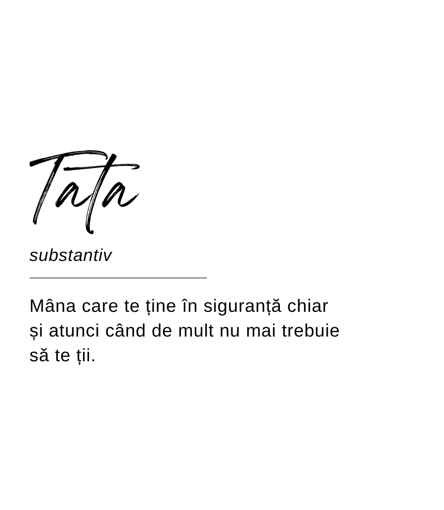Designul etichetei lumânării Kiskedves sub formă de definiție de dicționar: „Tata, substantiv – Mâna care te ține în siguranță chiar și atunci când de mult nu mai trebuie să te ții.”