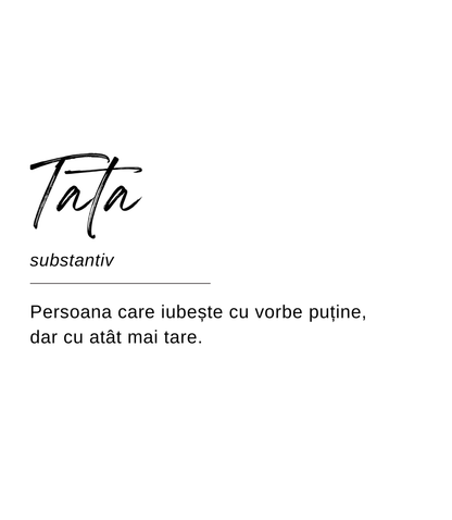 Designul etichetei lumânării Kiskedves sub formă de definiție de dicționar: „Tata, substantiv – Persoana care iubește cu vorbe puține, dar cu atât mai tare.”